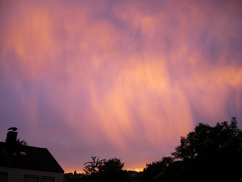 Abendrot nach Regen