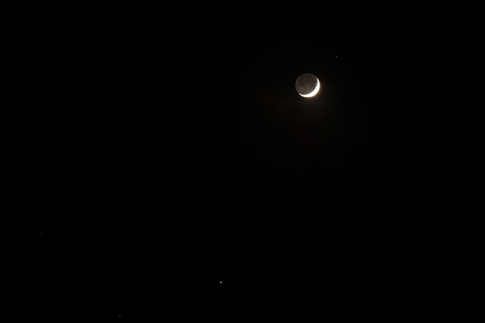 Mond, Jupiter und Elnath