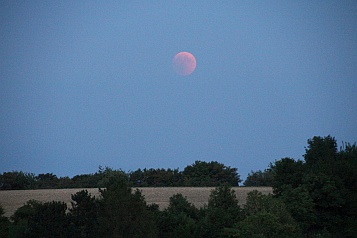 Mond um 21:55 von den Weinbergen aus